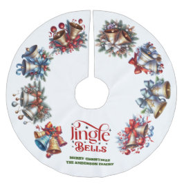 Falda Para El Árbol De Navidad De Poliéster Campana de Navidad