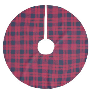 Falda Para El Árbol De Navidad De Poliéster Campesina de granjas de maíz azul marino de mano r