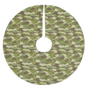 Falda Para El Árbol De Navidad De Poliéster Camuflaje militar