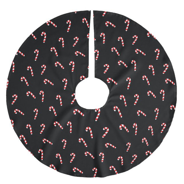 Falda Para El Árbol De Navidad De Poliéster Candy Cane (Anverso)