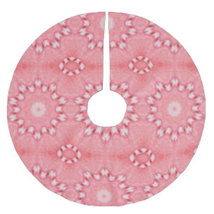 Falda Para El Árbol De Navidad De Poliéster Candy Rojo Cañón Kaleidoscope Faldas de Árbol de N