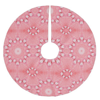 Falda Para El Árbol De Navidad De Poliéster Candy Rojo Cañón Kaleidoscope Faldas de Árbol de N
