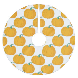 Falda Para El Árbol De Navidad De Poliéster Carácter de calabaza: Patrón de tracción manual vi