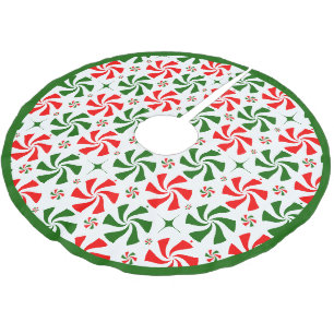Falda Para El Árbol De Navidad De Poliéster Caramelo de menta de Navidad