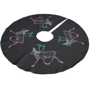 Falda Para El Árbol De Navidad De Poliéster Caribou Eléctrico