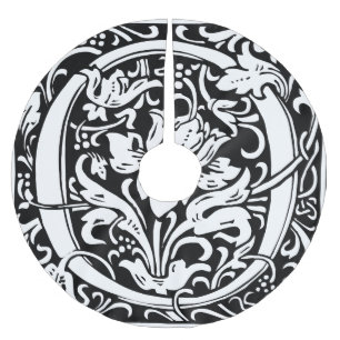 Falda Para El Árbol De Navidad De Poliéster Carta O Monograma Medieval Art Nouveau