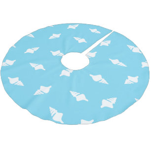 Falda Para El Árbol De Navidad De Poliéster Cáscaras de la concha