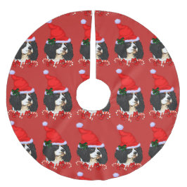 Falda Para El Árbol De Navidad De Poliéster Cavalier King Charles Spaniel Navidades Merry