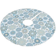Chic Festivo Mandala Floral Copos de Nieve Patrón