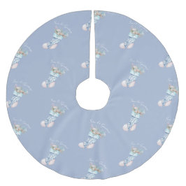 Falda Para El Árbol De Navidad De Poliéster Chinoiserie Abuela costera Stocking Tree Skirt