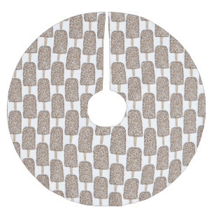 Falda Para El Árbol De Navidad De Poliéster Chocolate Eclair Ice Cream Popsicle Junte