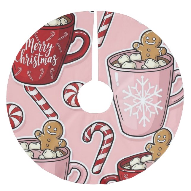 Falda Para El Árbol De Navidad De Poliéster Christmas (Anverso)