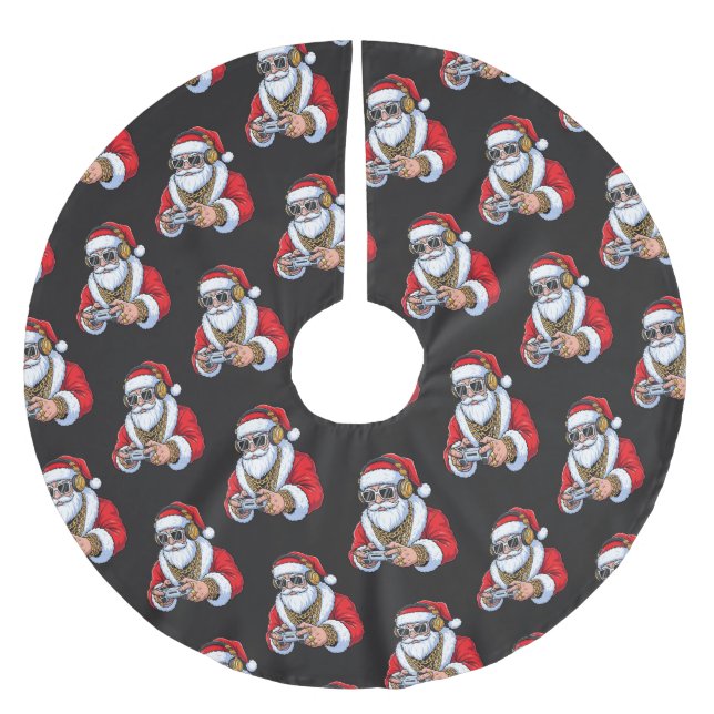 Falda Para El Árbol De Navidad De Poliéster Christmas (Anverso)