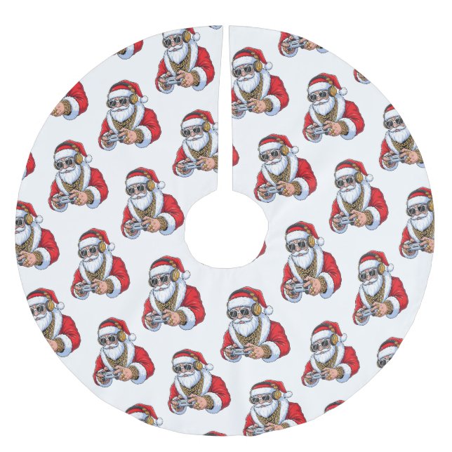 Falda Para El Árbol De Navidad De Poliéster Christmas (Anverso)