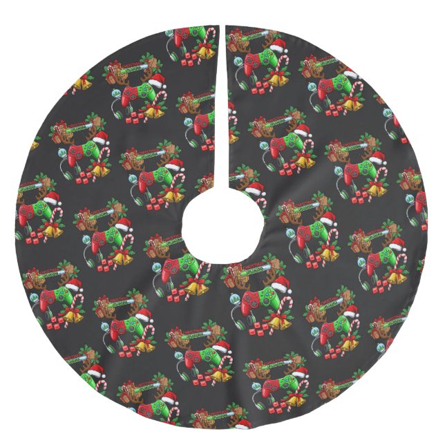 Falda Para El Árbol De Navidad De Poliéster Christmas (Anverso)