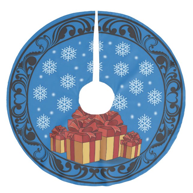 Falda Para El Árbol De Navidad De Poliéster Christmas Gift Glow (Anverso)