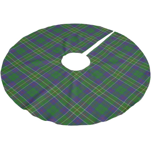 Falda Para El Árbol De Navidad De Poliéster Clan escocés Hunter Tartan (Angular)