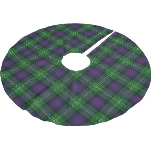 Falda Para El Árbol De Navidad De Poliéster Clan escocés Sutherland Tartán