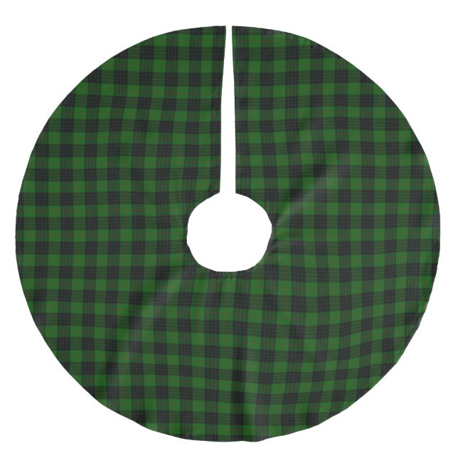 Falda Para El Árbol De Navidad De Poliéster Clan Gunn Tartan (Anverso)