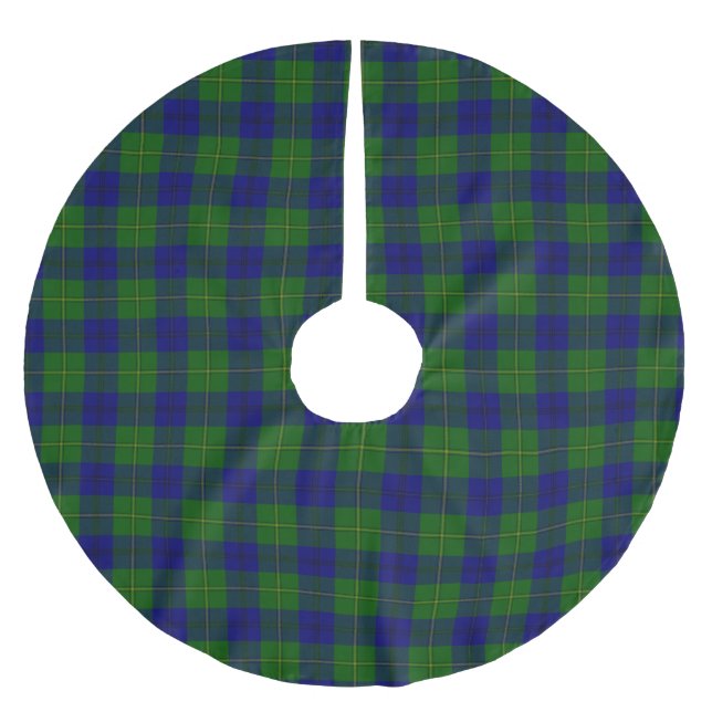 Falda Para El Árbol De Navidad De Poliéster Clan Johnstone Tartan Plaid (Anverso)