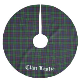 Falda Para El Árbol De Navidad De Poliéster Clan Leslie Tartan Plaid