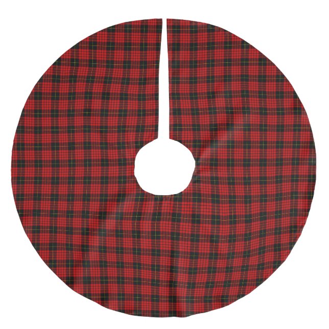 Falda Para El Árbol De Navidad De Poliéster Clan MacQueen Tartan (Anverso)