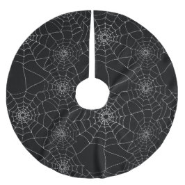 Falda Para El Árbol De Navidad De Poliéster Cobardes web de arañas de Gótico en blanco y negro