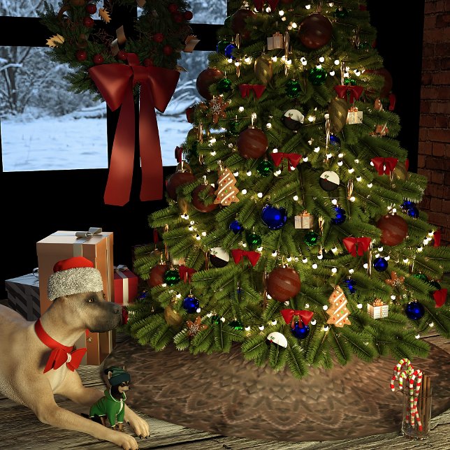 Falda Para El Árbol De Navidad De Poliéster Cocina de Navidades de chocolate (Subido por el creador)