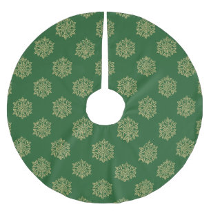 Falda Para El Árbol De Navidad De Poliéster Colección de Navidades simples - Copo de nieve