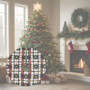 Falda Para El Árbol De Navidad De Poliéster Colocación de estrellas y flechas en Navidades