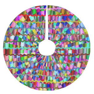 Falda Para El Árbol De Navidad De Poliéster Colores decorativos