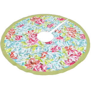 Falda Para El Árbol De Navidad De Poliéster Colores divertidos de verano funky arte de salpica