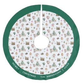 Falda Para El Árbol De Navidad De Poliéster Cómo estás Navidad | Personalizado Divertido del O