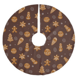 Falda Para El Árbol De Navidad De Poliéster cookies de los navidades