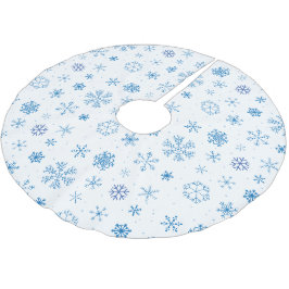 Falda Para El Árbol De Navidad De Poliéster Copo de nieve 