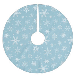 Falda Para El Árbol De Navidad De Poliéster Copos de nieve