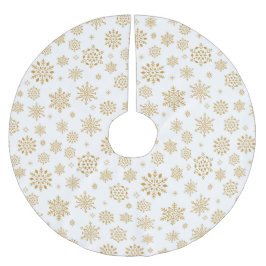 Falda Para El Árbol De Navidad De Poliéster Copos de nieve