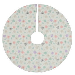 Falda Para El Árbol De Navidad De Poliéster Copos de nieve a mano Árboles de Navidad Multicolo