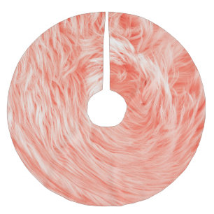 Falda Para El Árbol De Navidad De Poliéster Coral Fluffy Fur: Tendencia 2019.