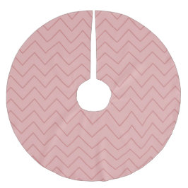 Falda Para El Árbol De Navidad De Poliéster Coral Pink Chevron