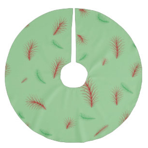 Falda Para El Árbol De Navidad De Poliéster Coroa de copo de nieve lindo árbol de Navidad patr