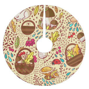 Falda Para El Árbol De Navidad De Poliéster Cosecha de otoño: La cesta de lo mejor de la natur