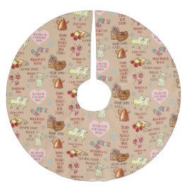 Falda Para El Árbol De Navidad De Poliéster Cosy Hygge El sonido de los Navidades del Boho Mus