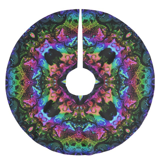 Falda Para El Árbol De Navidad De Poliéster Crickets Pride  (Anverso)