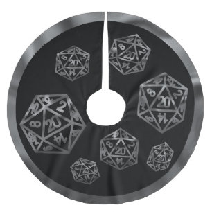 Falda Para El Árbol De Navidad De Poliéster Crímenes de RPG   Jugador de rol de tabletas de la