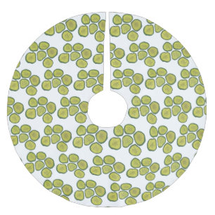 Falda Para El Árbol De Navidad De Poliéster Crunchy Green Kosher Dill Pickle Chips Foodie