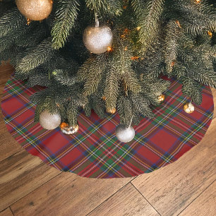 Falda Para El Árbol De Navidad De Poliéster Cuadro Tradicional Royal Stewart Tartán