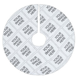 Falda Para El Árbol De Navidad De Poliéster #CustomImageLogoTreeSkirts