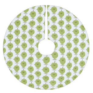 Falda Para El Árbol De Navidad De Poliéster Cute crema crema de manzana cherimoya personalizad