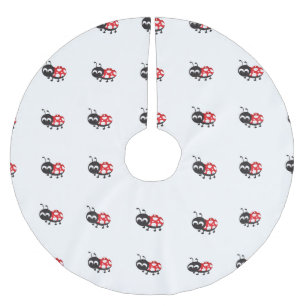 Falda Para El Árbol De Navidad De Poliéster Cute Personalizado Ladybug